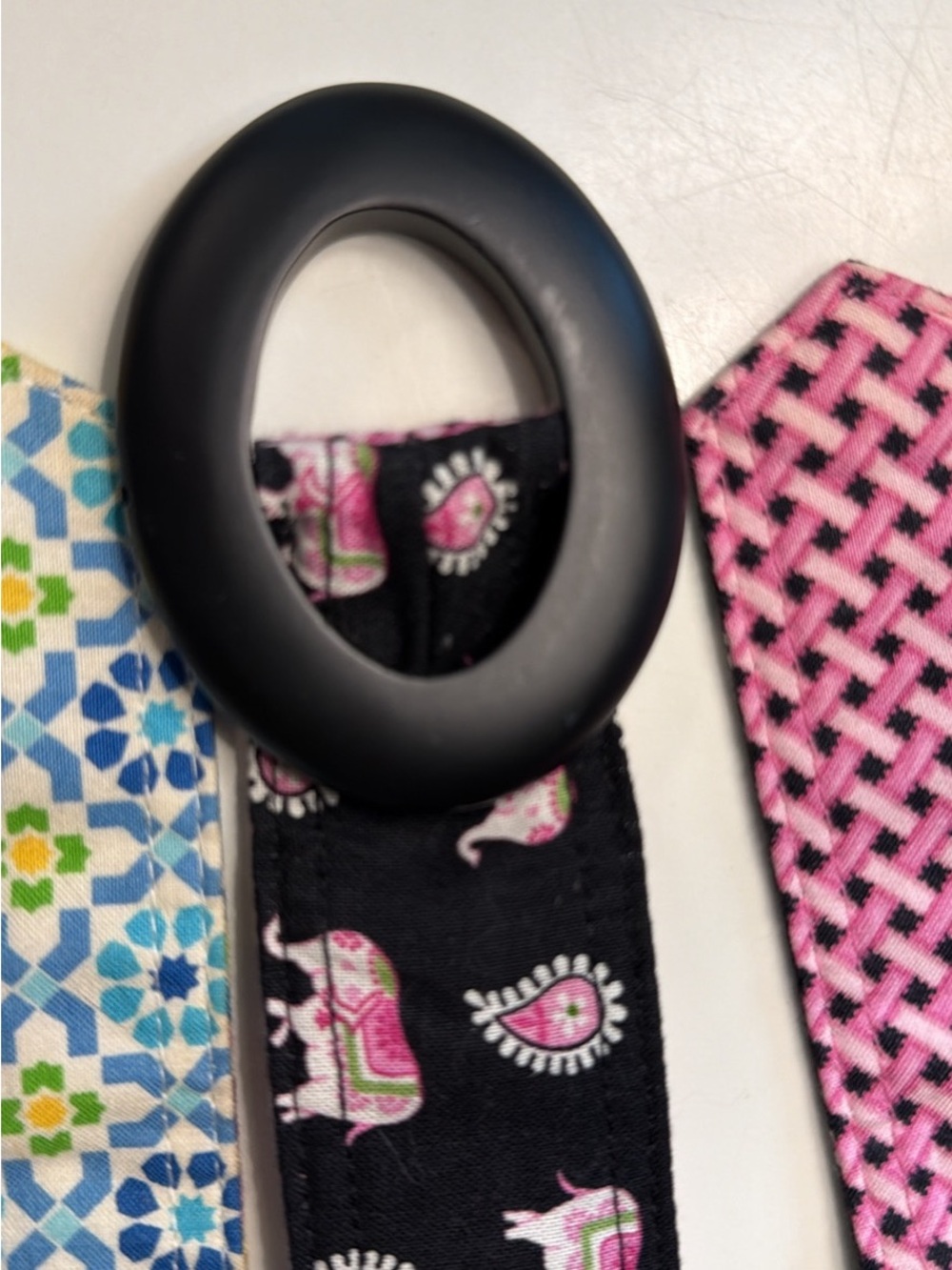 Vera Bradley 2-Pack Slim Fabric Belts reversible - Picture 2 of 7